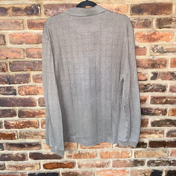 Van Heusen Brown Knit Pullover Collared Rugby Polo Sweater Men's Size XL - Picture 4 of 4